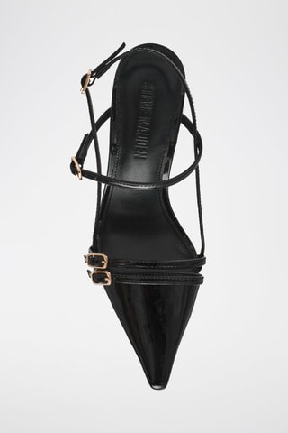 Zapatos con brillo de tacón Deagan - Negro