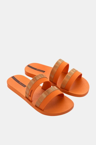 Sandalias Ipanema Mesh Slide -  Naranja y marrón