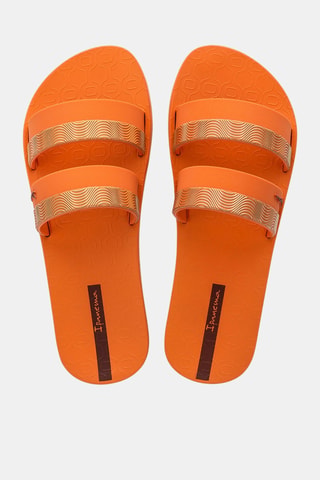 Sandalias Ipanema Mesh Slide -  Naranja y marrón