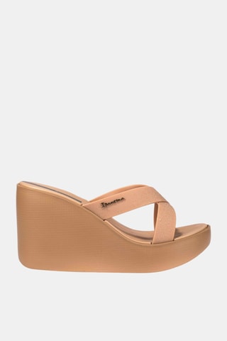 Muiltjes met Sleehak Ipanema High Fashion II Slide -  Gemêleerd Beige