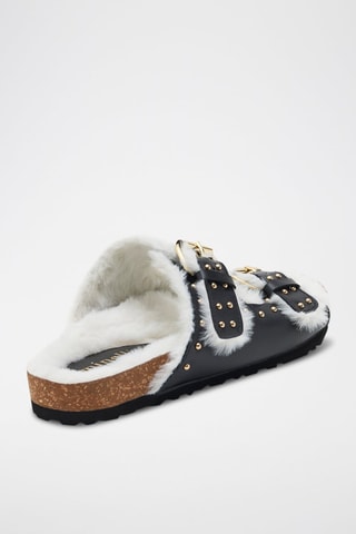 Sandalias forradas de piel bovina Irene - Negro