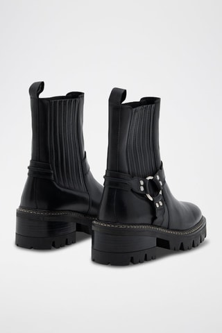Botines Chelsea de piel Joey - Negro