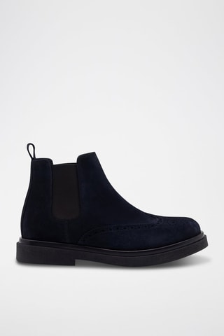 Botines Chelsea de piel Gabin - Azul marino