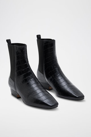 Botines Chelsea de piel Key - Negro