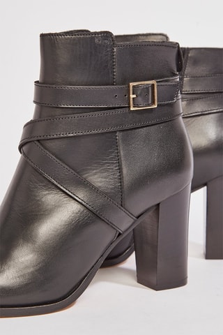 Botines de piel Velmina - Negro