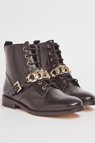 Botines de piel Vibo - Negro