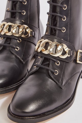 Botines de piel Vibo - Negro