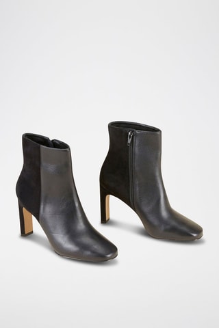 Botines de piel Reena - Negro