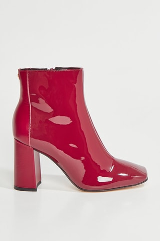 Botines de piel de charol Zana - Burdeos