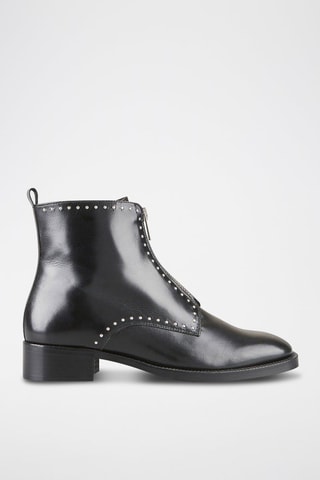 Botines de piel Erome - Negro