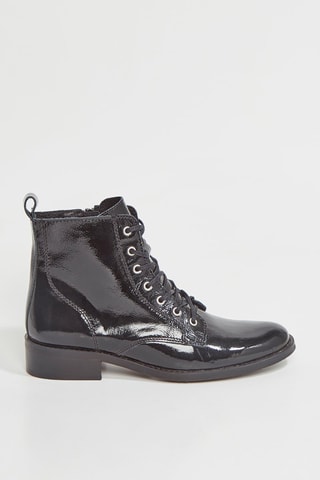 Botines de piel de charol Fibi - Negro