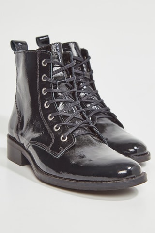 Botines de piel de charol Fibi - Negro