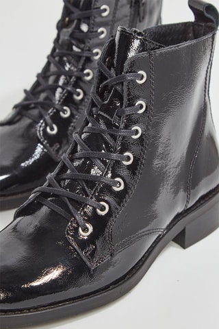 Botines de piel de charol Fibi - Negro