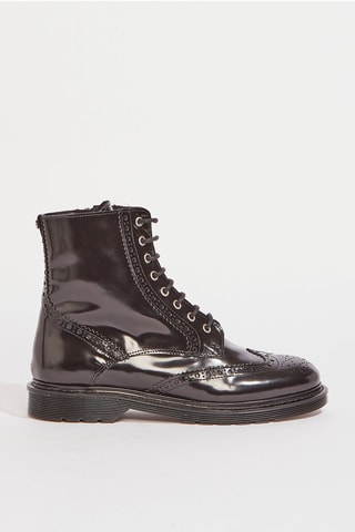 Botines de piel de charol Vociliana - Negro