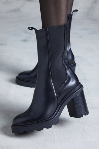 Botines Chelsea de piel Garance - Negro