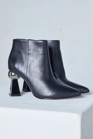 Botines de piel Envieuse - Negro