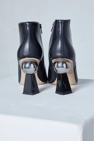 Botines de piel Envieuse - Negro