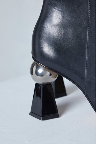 Botines de piel Envieuse - Negro