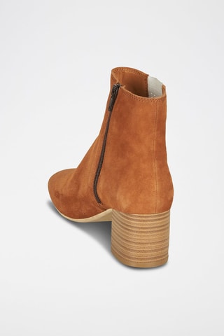 Botines de piel de serraje - Camel