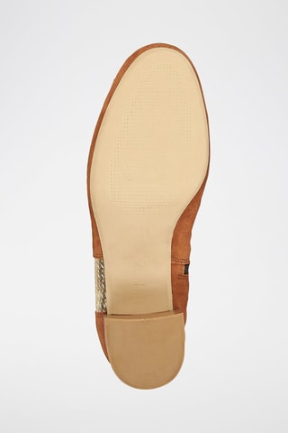 Botines de piel de serraje - Camel