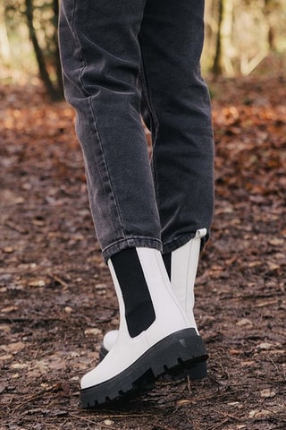 Botines Chelsea de piel Affranchie - Blanco