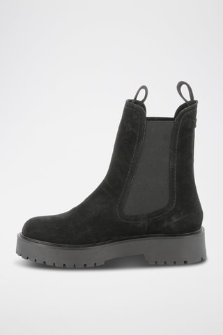 Botines Chelsea de nobuk con plataforma Urbanie - Negro