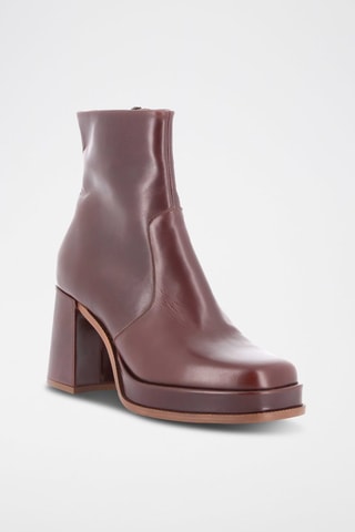 Botines de piel Celeste - Marrón