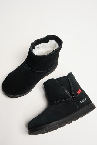 Botines de nobuk forrados - Negro