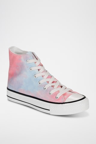Zapatillas altas tie-dye André - Celeste