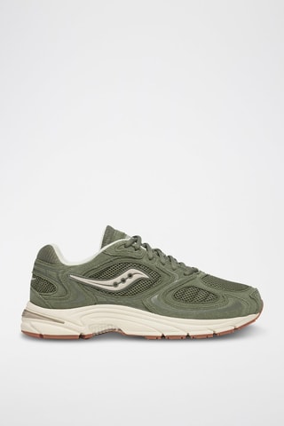 Zapatillas de piel Grid Jazz 9 - Verde oliva y blanco