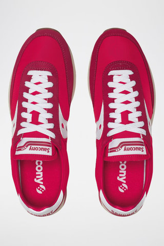 Zapatillas de nobuk Trainer 80 - Rojo y blanco