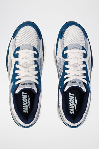 Zapatillas de piel Progrid Omni 9 - Azul petróleo y gris