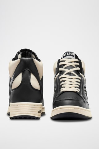 Sneakers de corte alto de piel Weapon - Negro y blanco