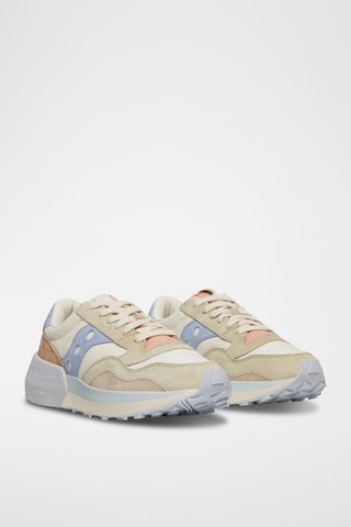 Zapatillas de nobuk Jazz Nxt - Beige y celeste