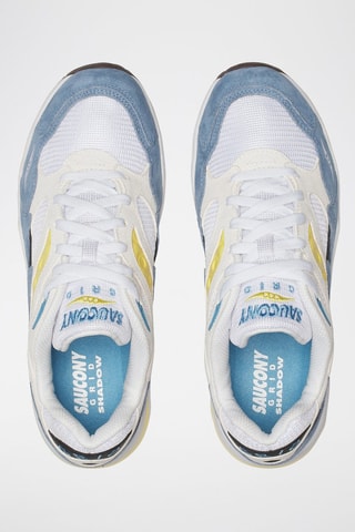 Zapatillas de nobuk Grid Shadow 2 - Azul cobalto y blanco