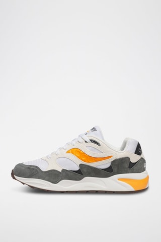 Zapatillas de nobuk Grid Shadow 2 - Gris y blanco