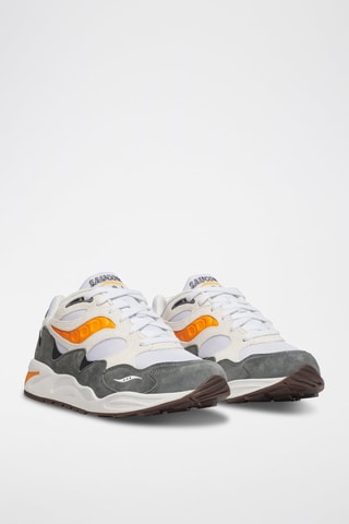 Zapatillas de nobuk Grid Shadow 2 - Gris y blanco