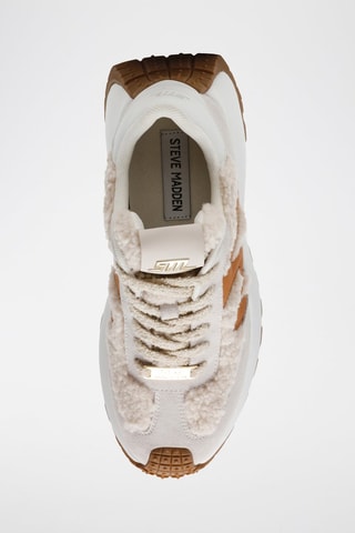 Zapatillas de piel con plataforma Supercampo-F - Beige y marrón