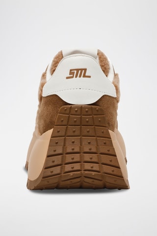 Zapatillas de piel con plataforma Supercampo-F - Marrón