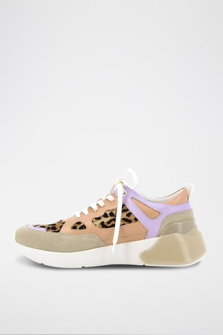 Zapatillas de piel Leoparda - Nude