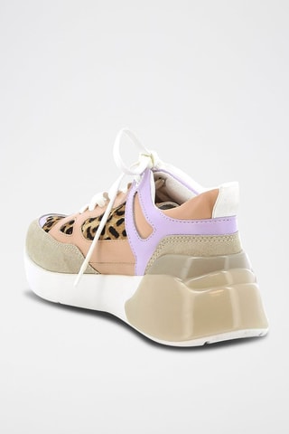 Zapatillas de piel Leoparda - Nude