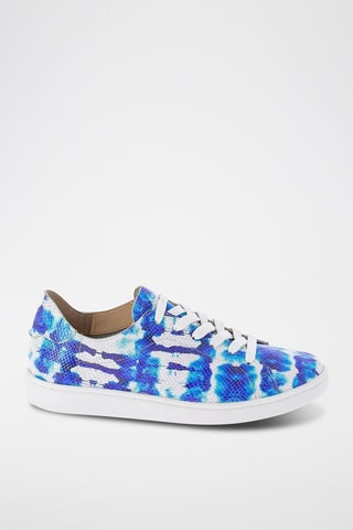 Zapatillas de piel tie-dye Lutine - Índigo