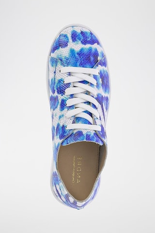 Zapatillas de piel tie-dye Lutine - Índigo