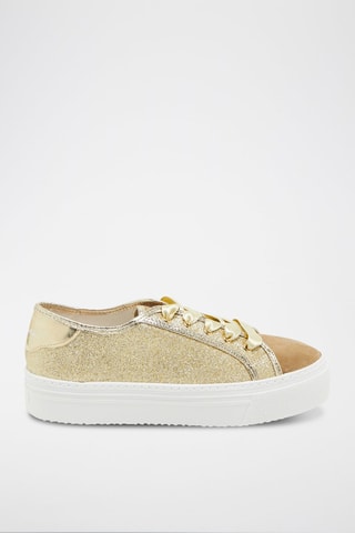 Zapatillas de piel - Dorado