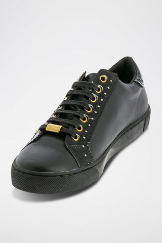 Zapatillas de piel Zoe - Negro