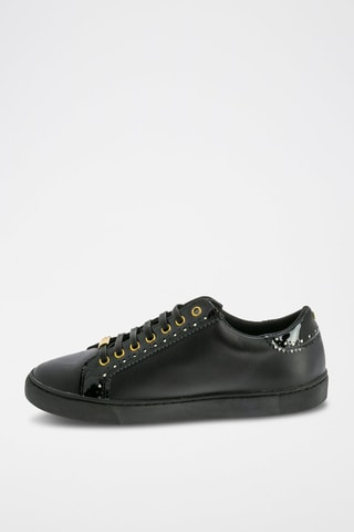 Zapatillas de piel Zoe - Negro