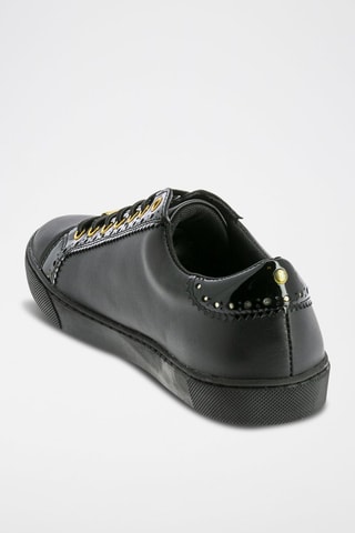 Zapatillas de piel Zoe - Negro