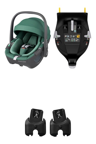 Poussette Oxford+, Siège-auto Pebble 360, Base siège-auto FamilyFix 360 et Adaptateur pour nacelle
