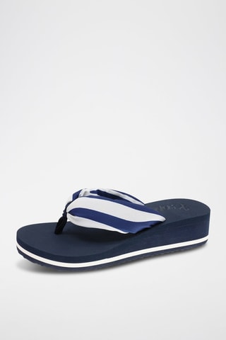 Tongs compensées - Bleu marine