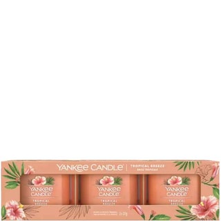 3 velas votivas de cristal Signature - Brisa tropical